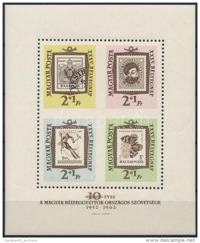 ** 1962 B&eacute;lyegnap (35) K&ouml;z&eacute;pen Fogazatlan Aj&aacute;nd&eacute;k Blokk (20.000) - Altri & Non Classificati