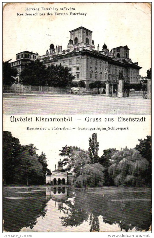 * T3 Kismarton, Eisenstadt; Herceg Eszterh&aacute;zy Sz&eacute;kv&aacute;ra, V&aacute;rkert / Castle, Garden (EB) - Non Classificati