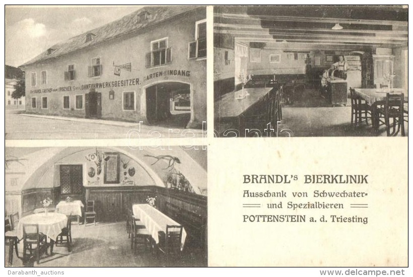 * T2/T3 Pottenstein A. D. Triesting, Brandl's Bierklinik Und Gasthof / Beer Hall And Guest House, Interior (EK) - Non Classificati