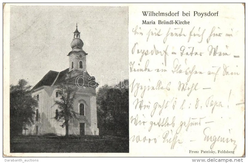 T2/T3 Wilhelmsdorf Bei Poysdorf, Maria Br&uuml;ndl-Kirche / Church (EK) - Non Classificati