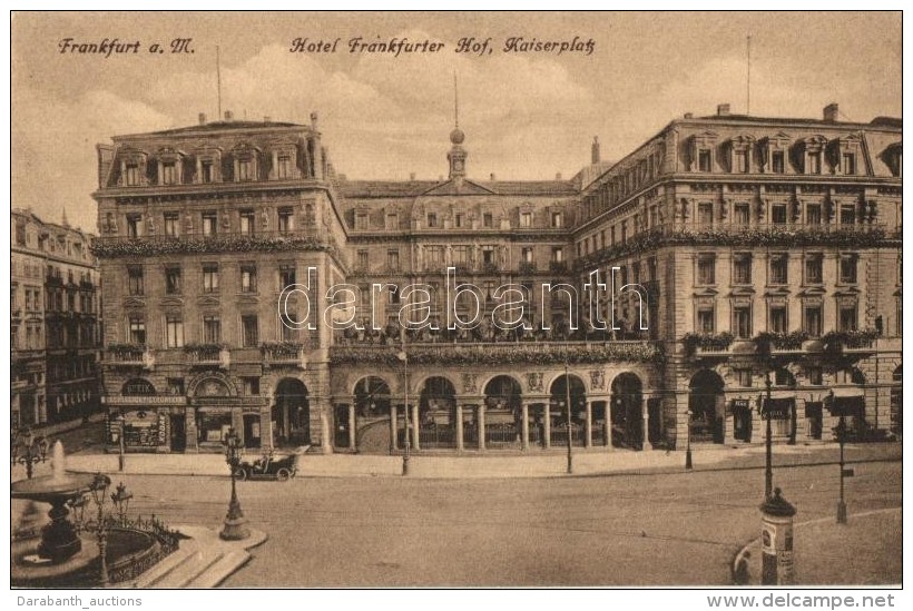 * T2/T3 Frankfurt A. M., Hotel Frankfurter Hof, Kaiserplatz / Hotel, Square, Shop Of Schlesicky-Strohlein (EK) - Non Classificati