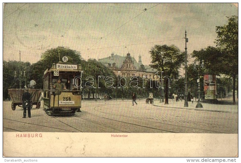 * T3 Hamburg, Holstentor, Strassenbahn R 26 / Street View With Tram (Rb) - Non Classificati