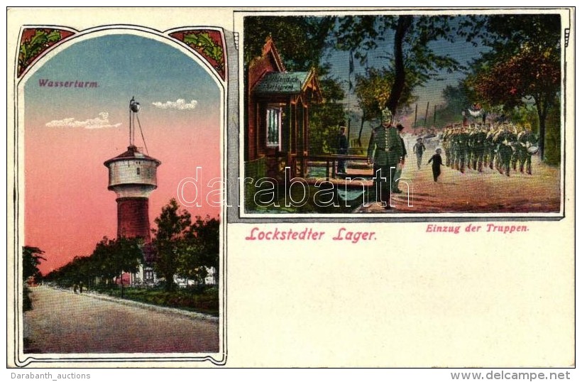 ** T2 Lockstedter Lager, Wasserturm, Einzug Der Truppen / Military Barracks Art Nouveau - Non Classificati