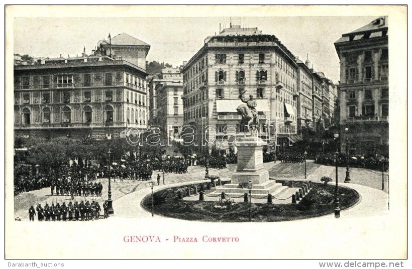 ** T2 Genova, Piazza Corvetto / Square, Marching Soldiers - Non Classificati