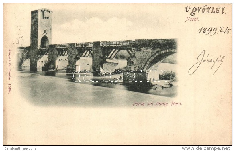 T2/T3 1899 Narni, Ponte Sul Fiume Nero / Bridge Over The River (EK) - Non Classificati