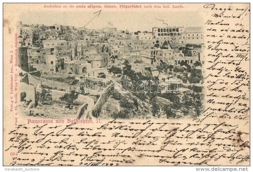 T2/T3 1898 Bethlehem. Andenken An Die Erste Allgem. &ouml;sterr. Pilgerfahrt Nach Dem Heil. Land - Non Classificati