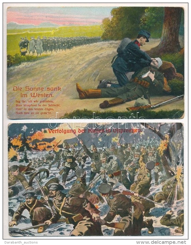 10 Db R&Eacute;GI Katonai MÅ±v&eacute;szlap Vegyes MinÅ‘s&eacute;gben / 10 Pre-1945 Military Art Postcards In Mixed... - Non Classificati