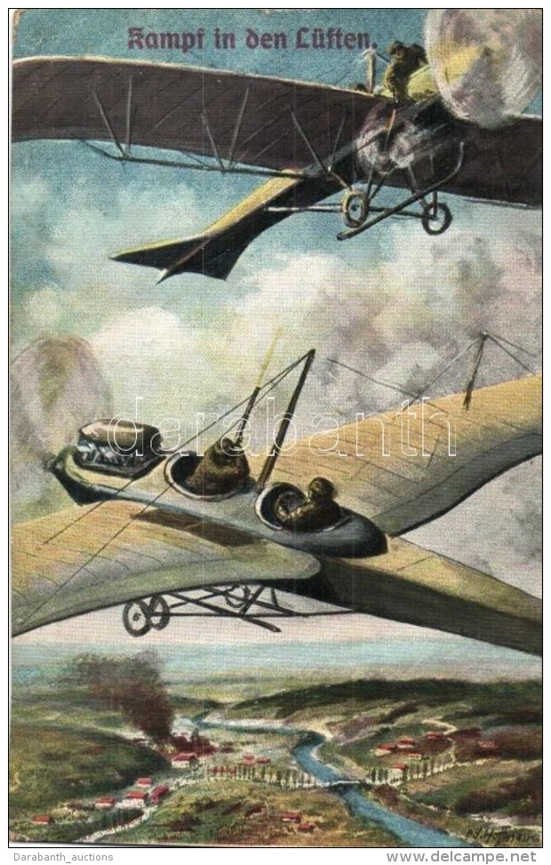 T2/T3 Kampf In Den L&uuml;ften / WWI K.u.K. Battle In The Air, Airplanes, Military Field Post S: Hoffmann (EK) - Non Classificati