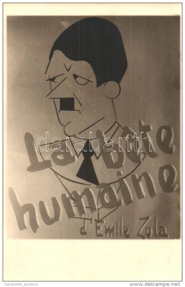 ** T1/T2 La Bete Humaine D'Emile Zola / The Beast Within By Emile Zola. Adolf Hitler Caricature, Mocking Art... - Non Classificati