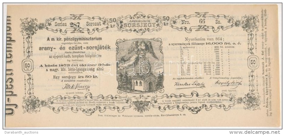 Budapest / Pest 1873. 'A Magyar Kir&aacute;lyi P&eacute;nz&uuml;gyminiszt&eacute;rium Arany- &eacute;s Ez&uuml;st... - Zonder Classificatie