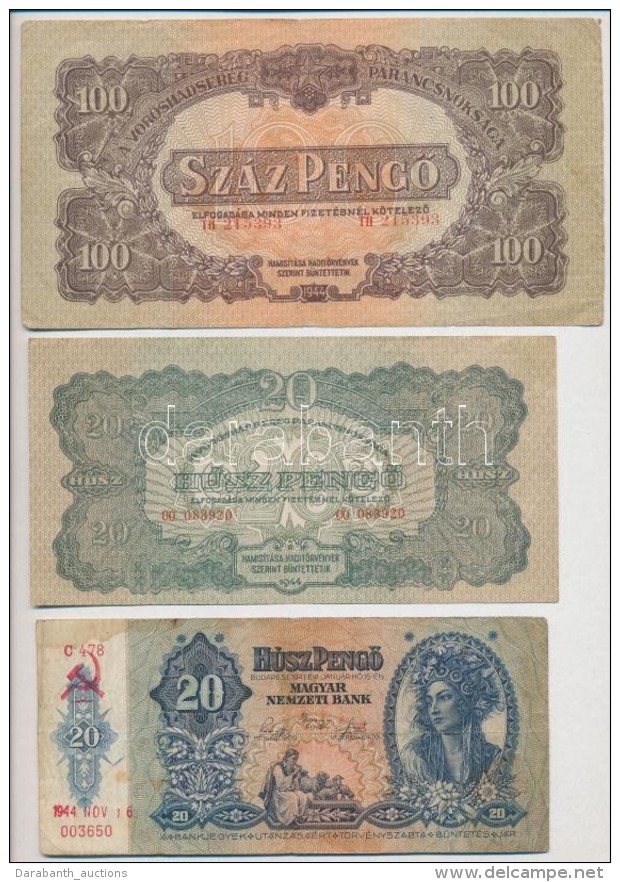 1941. 20P Hamis Sarl&oacute;-kalap&aacute;csos B&eacute;lyegz&eacute;ssel + 1944. 20P 'A V&ouml;r&ouml;shadsereg... - Ohne Zuordnung