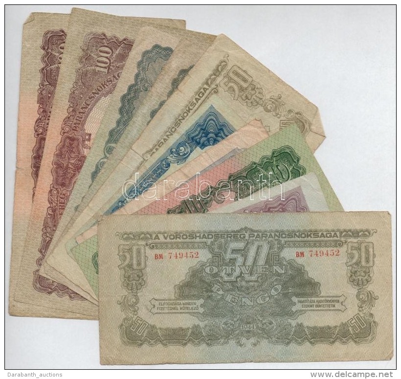 1944. 1P-100P (10x) 'A V&ouml;r&ouml;s Hadsereg Parancsnoks&aacute;ga' T:III,III- - Non Classificati