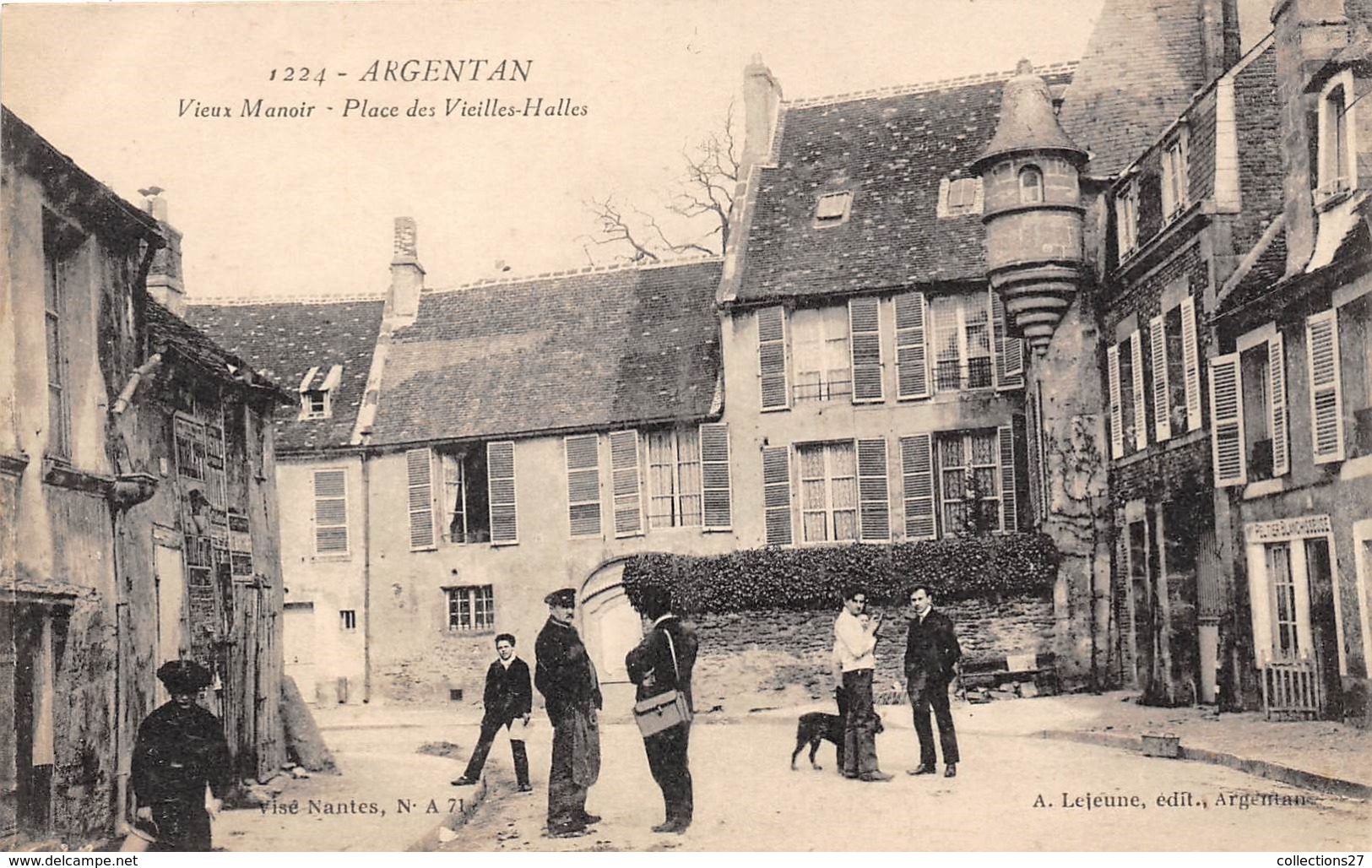 61-ARGENTAN- VIEUX MANOIR, PLACE DES VIEILLES-HALLES - Argentan