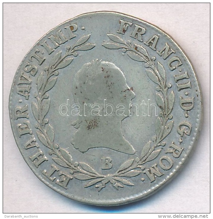 1805B 20kr Ag 'Ferenc' (6,45g) T:2- Ph.
Husz&aacute;r: 1967, Unger III.: 1376.a - Non Classificati