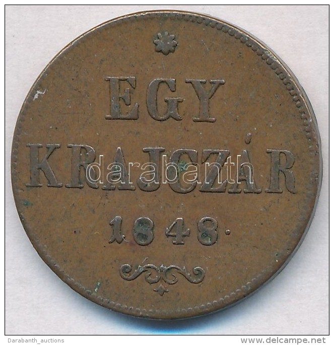 1848. 1kr Cu T:1-,2 Ph., Anyagf&ouml;l&ouml;sleg 
Adamo B1 - Non Classificati