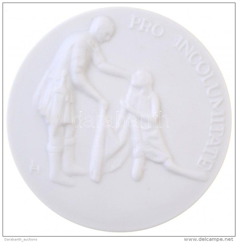 DN 'Pro Incolumitate' Jelzett Herendi Bisquit Porcel&aacute;n Karton Tokban (66mm) T:1 - Non Classificati