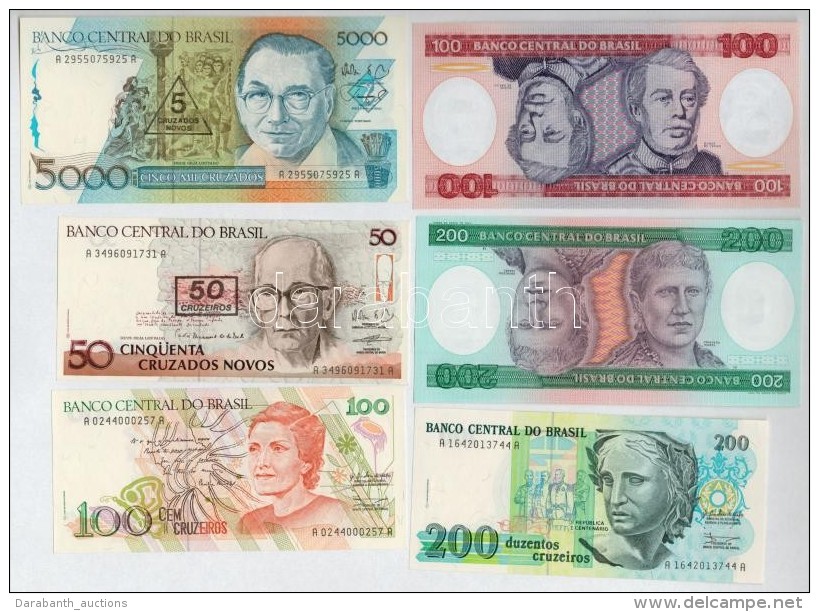 Braz&iacute;lia 1984-1990. 6xklf Bankjegy T:I
Brasilia 1984-1990. 6xdiff Banknotes C:UNC - Non Classificati