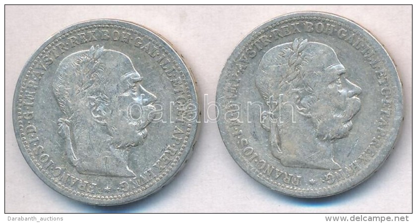 Ausztria 1900-1901. 1K Ag 'Ferenc J&oacute;zsef' (2x) T:2,2- Austria 1900-1901. 1 Corona Ag 'Franz Joseph' (2x)... - Non Classificati