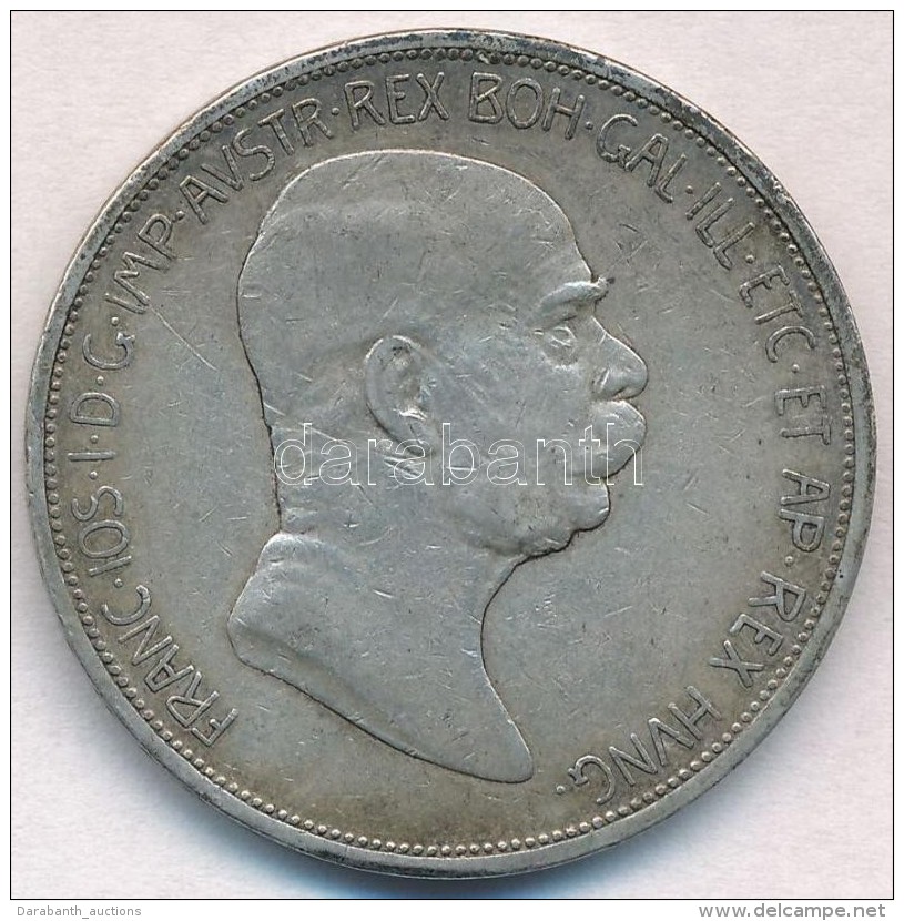 Ausztria 1908. 5K Ag 'Ferenc J&oacute;zsef - Jubileum' T:2- Austria 1908. 5 Corona Ag 'Franz Joseph - Jubilee'... - Zonder Classificatie