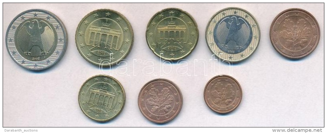 N&eacute;metorsz&aacute;g 2002. 1c-2E (8xklf) Forgalmi Sor T:1-,2
Germany 2002. 1 Cent - 2 Euro (8xdiff) Coin Set... - Non Classificati