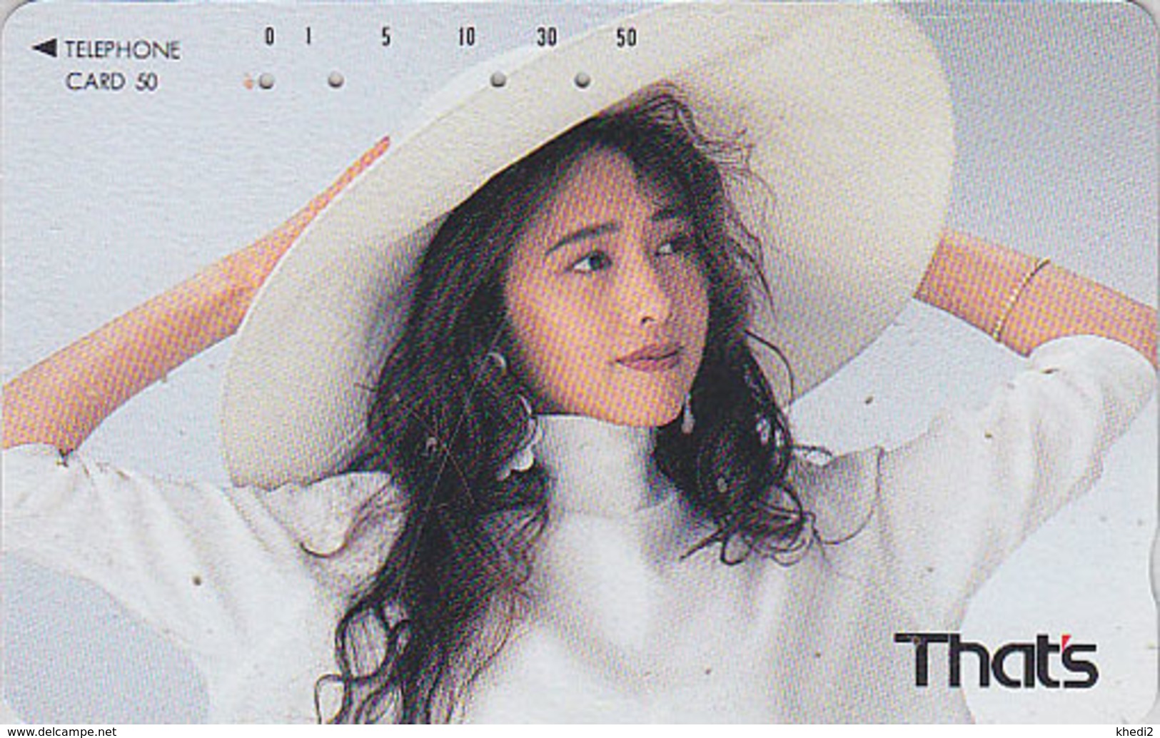 Télécarte JAPON / 110-111439 - FEMME Chapeau / MODE THATS - WOMAN GIRL & HAT JAPAN Phonecard - Frau TK - 2624 - Mode