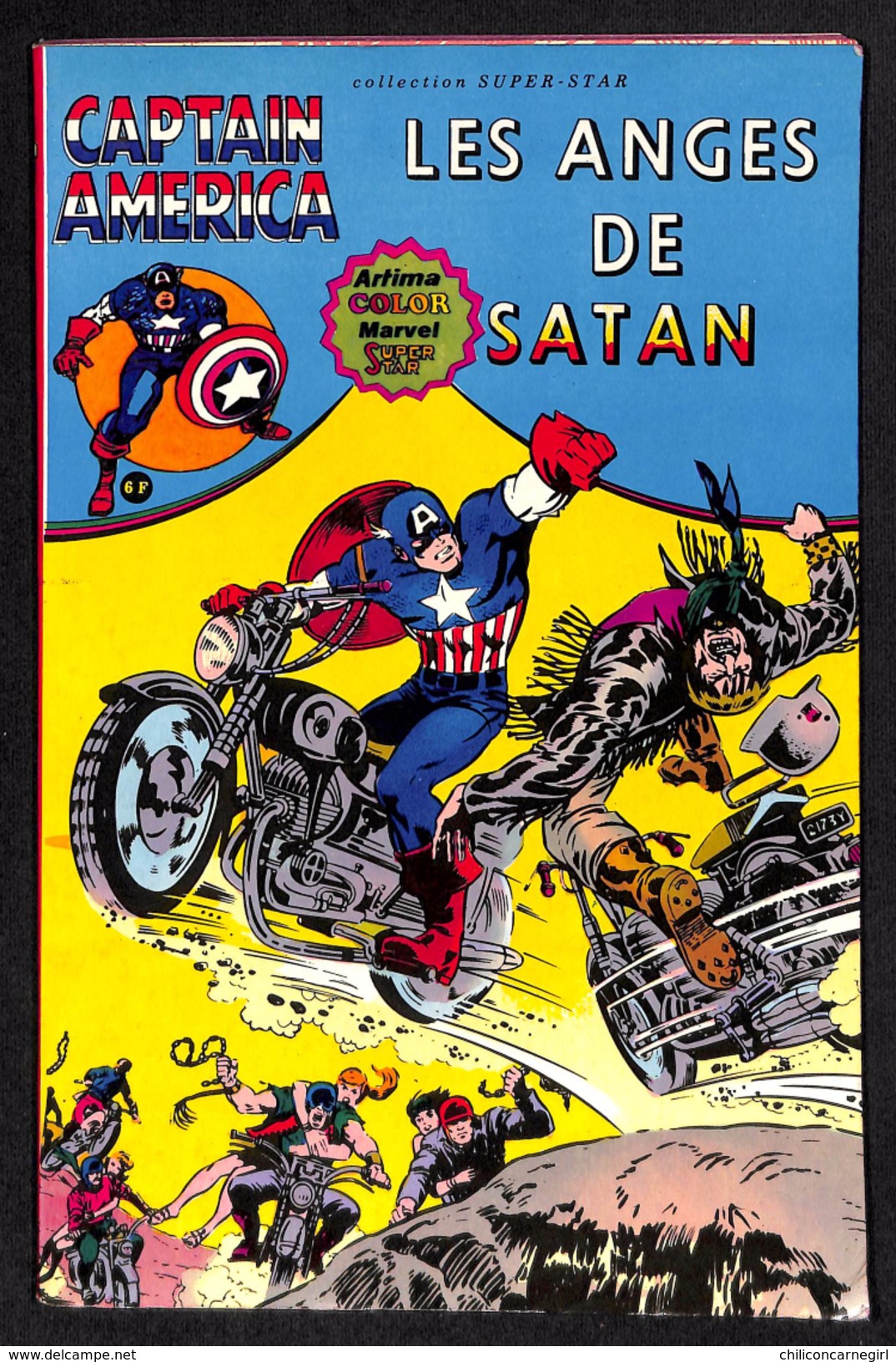 Captain America - Les Anges De Satan - Artima Color - MARVEL - Juin 1979 - ARÉDIT - Collection SUPER STAR - Captain America
