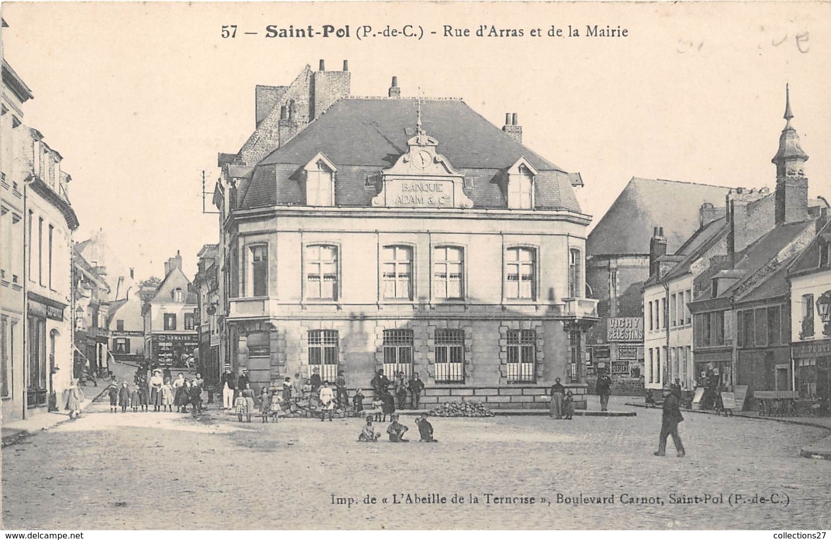 62-SAINT-POL- RUE D'ARRAS ET DE LA MAIRIE - Saint Pol Sur Ternoise