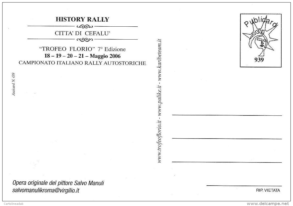 [MD0893] CPM - RIPRODUZIONE - PUBLICARD 939 - HISTORY RALLY - CITTA' DI CEFALU' TROFEO FLORIO CAMPIONATO ITALIANO - NV - Rally