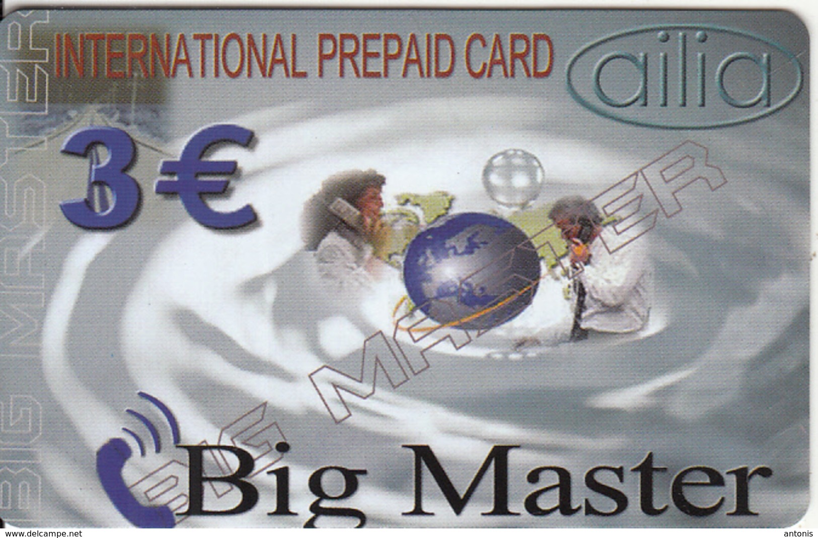 GREECE - Big Master, Amimex Prepaid Card 3 Euro, Sample - Greece