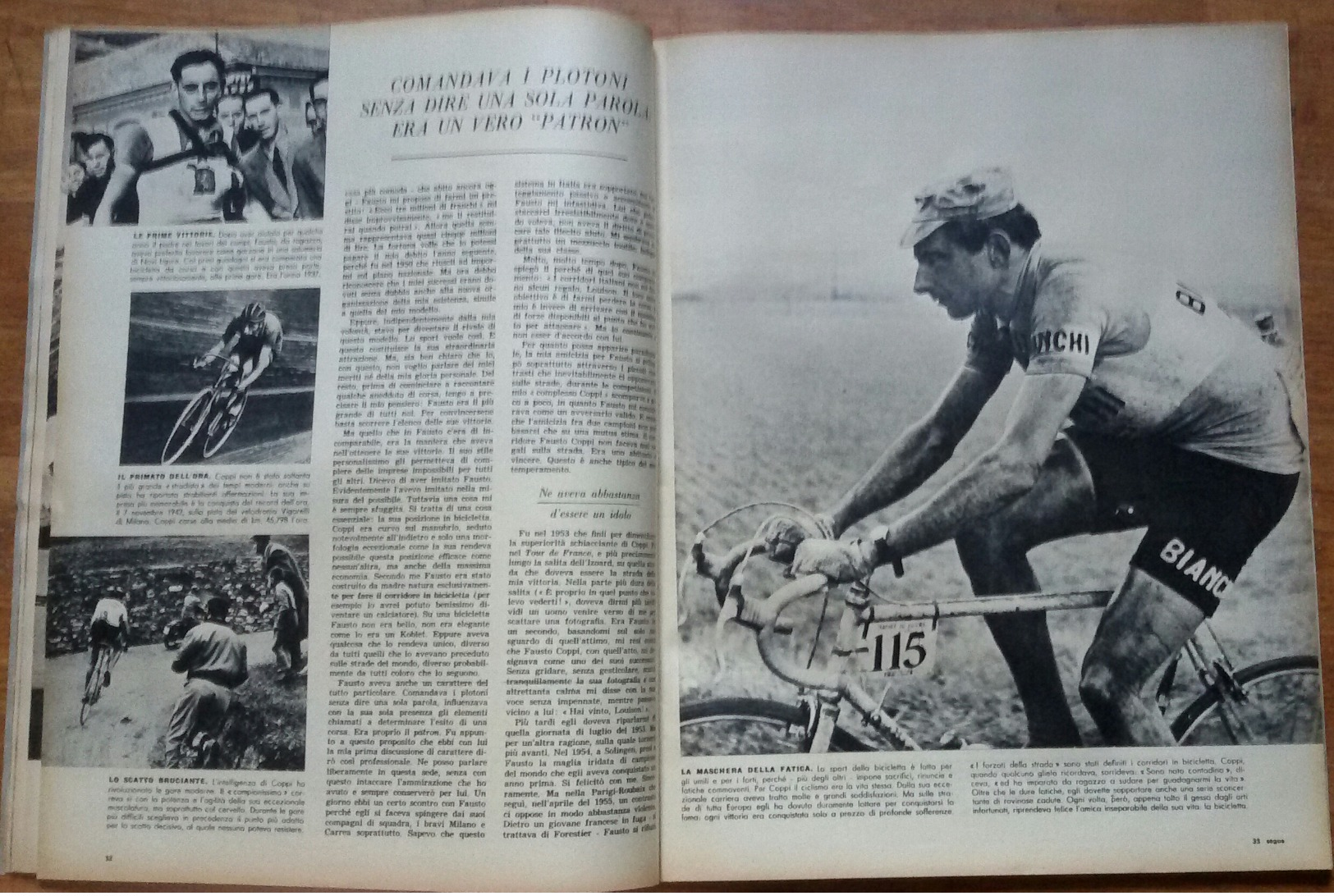 EPOCA - "IL SEGRETO DI COPPI" - FAUSTO AVEVA QUALCOSA DI TRAGICO E MERAVIGLIOSO - PARLA LUISON BOBET - 1 GENNAIO 1961 - Sport