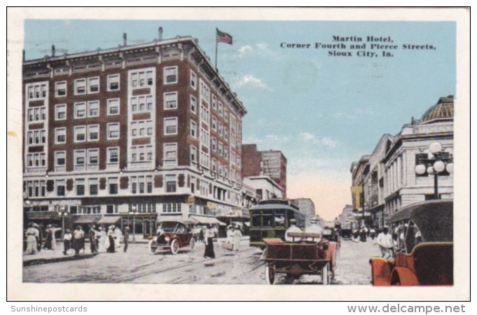 Iowa Sioux City Martin Hotel Corner Fourth And Pierce Streets 1917 - Sioux City