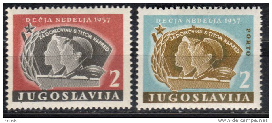 Yugoslavia, Children's Week 1957.,MNH - Unused Stamps