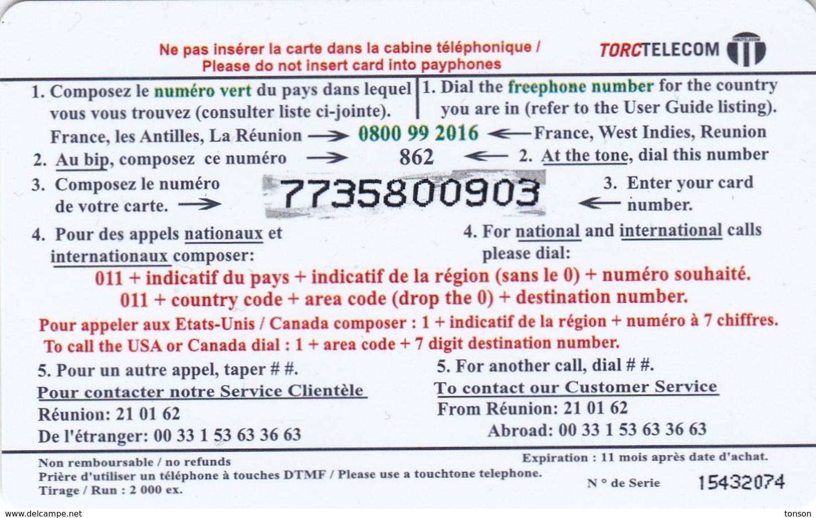 Reunion, REU-06, 50 &#x20A3;, Casa Creole 2, Only 2000 Issued, 2 Scans. - Réunion