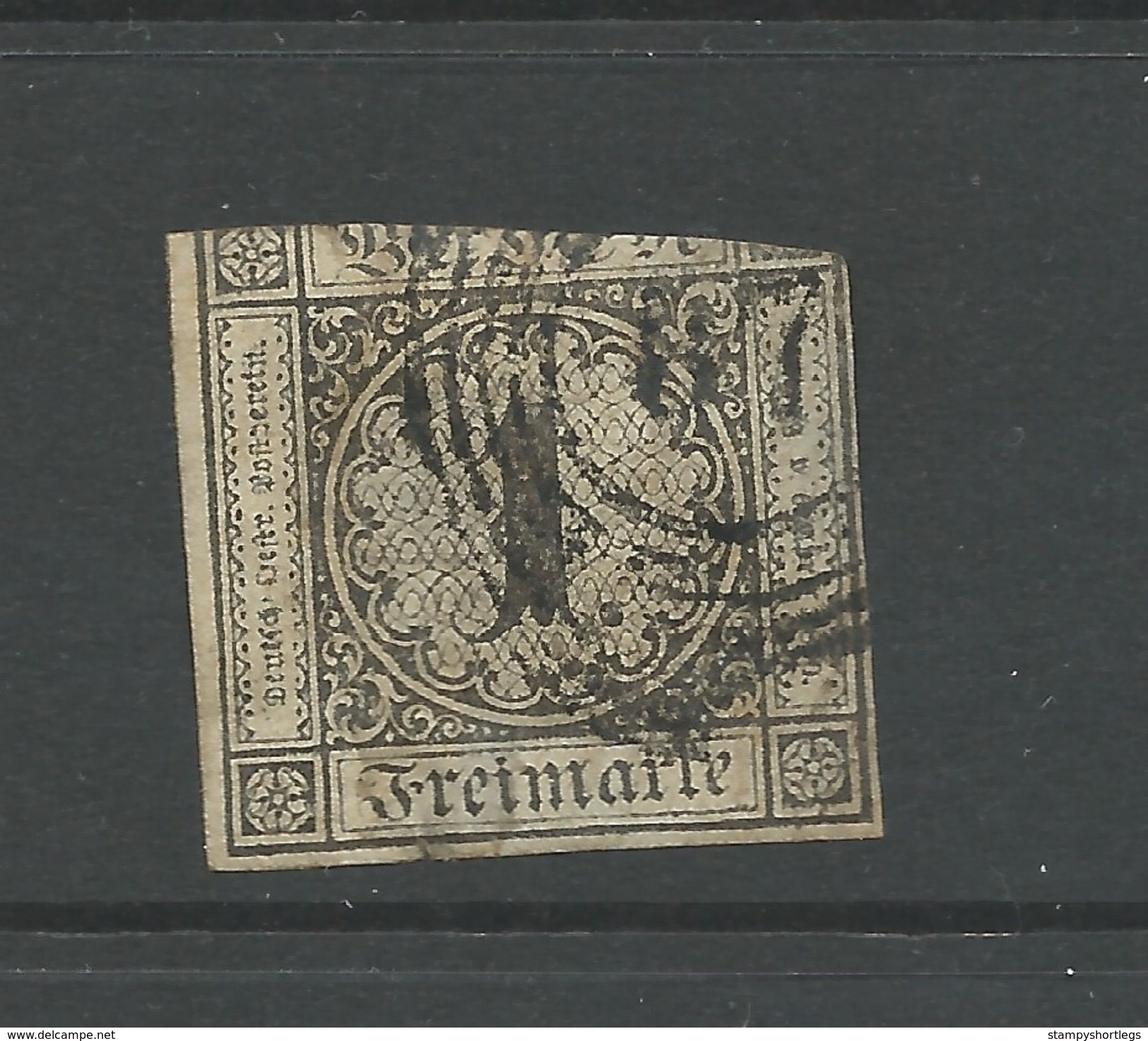 Baden 1851  1K Black On Buff Average Used - Other & Unclassified