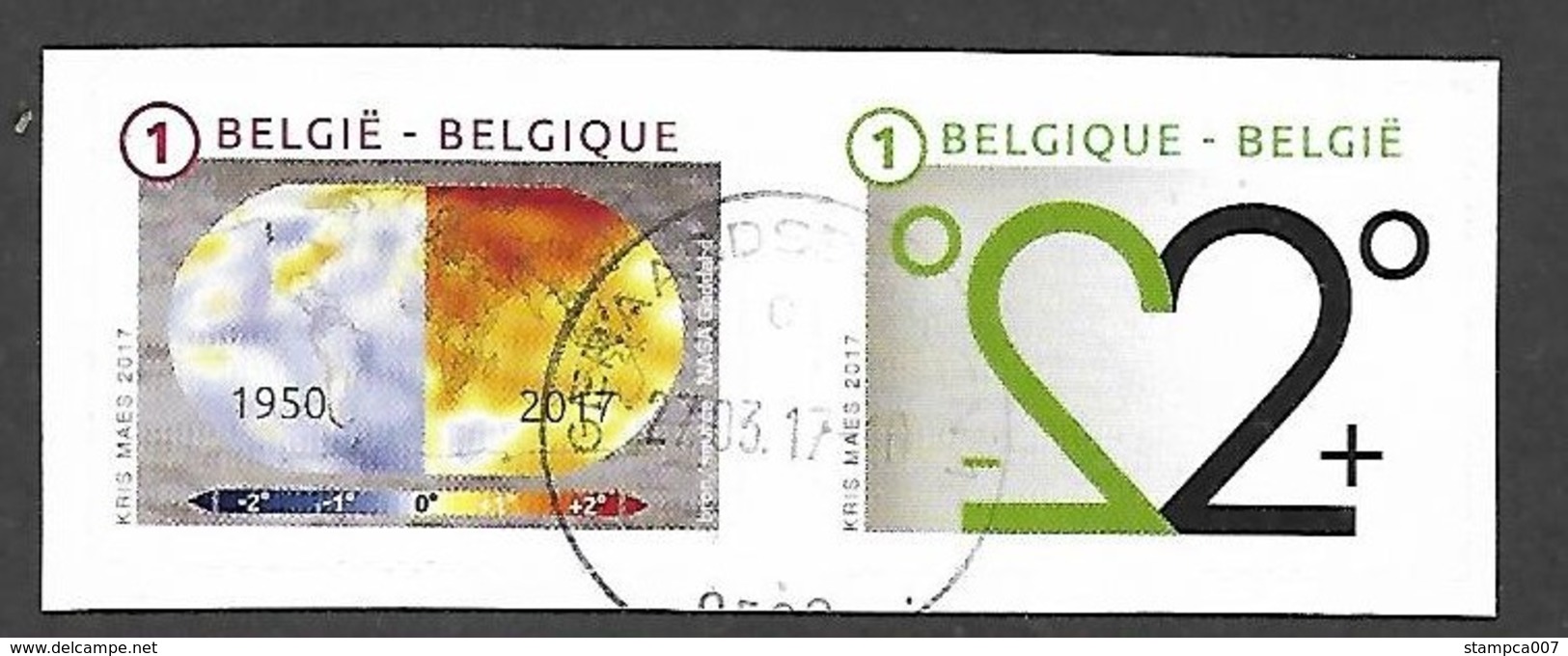 2017 Climate Klimaat Milieu  Centrale Stempel - Used Stamps