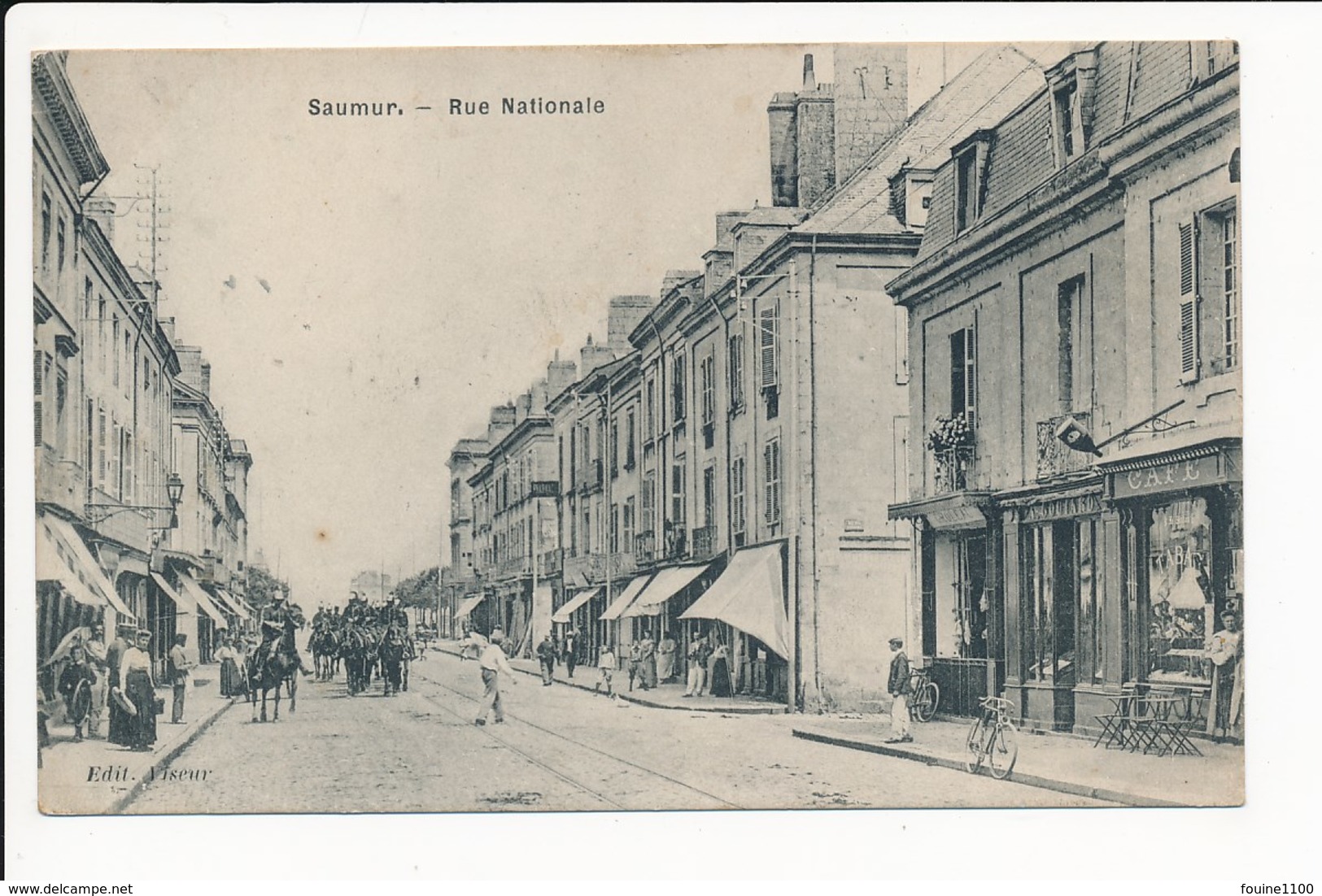 Carte De Saumur  Rue Nationale ( Recto Verso ) - Saumur