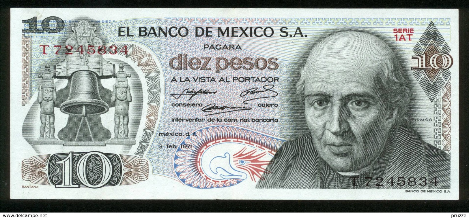 Mexiko - Mexico 1971, 10 Pesos - Erhaltung II - Serie 1AT - T7245834 - México