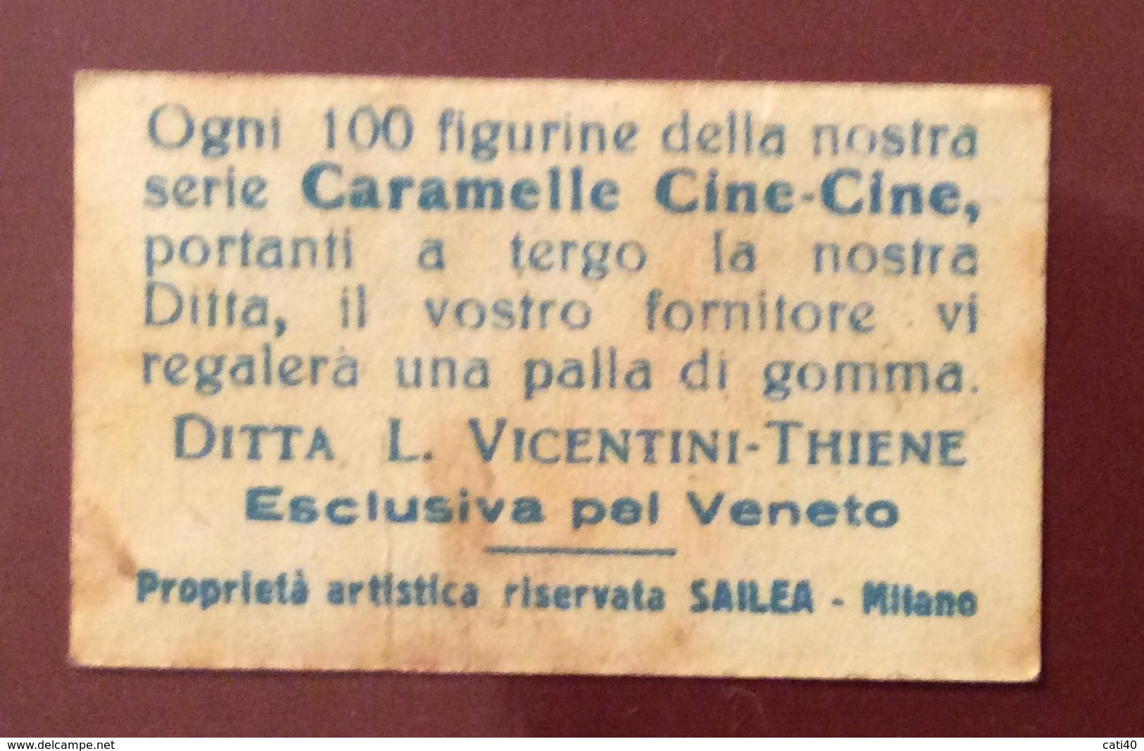 FIGURINA CINEMA ANNI 30  HELEN HAYEZ  Pubblicitaria CARAMELLE  L.VICENTINI THIENE - Other Formats