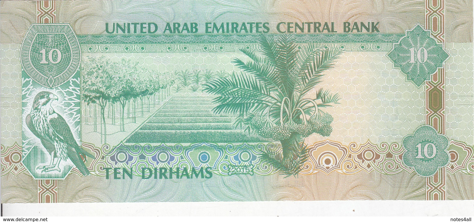 UAE UNITED ARAB EMIRATES 10 DIRHAMS 2015 P-27 UNC */* - United Arab Emirates