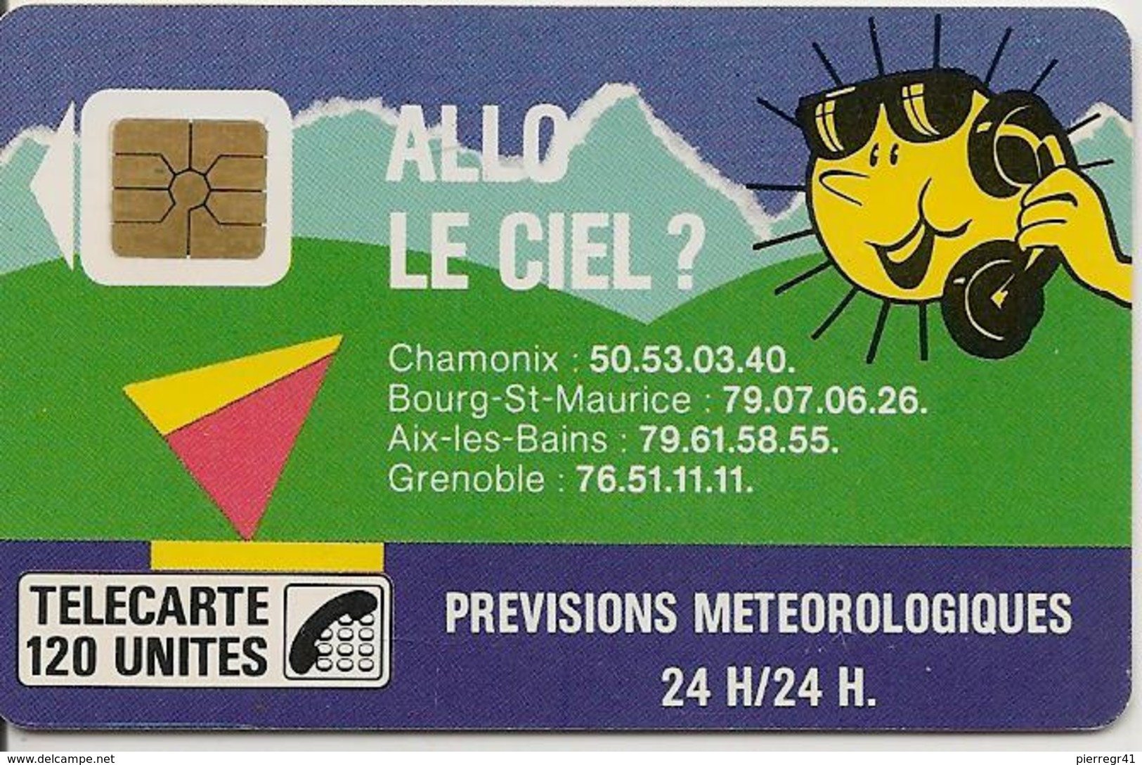 CARTE^-PUBLIC-1988-120U-F26-SO2-V°4 Pe0558.Endroit-ALLO LE CIEL-UTILISE-TBE-LUXE RARE-Cote 450€ - 1988