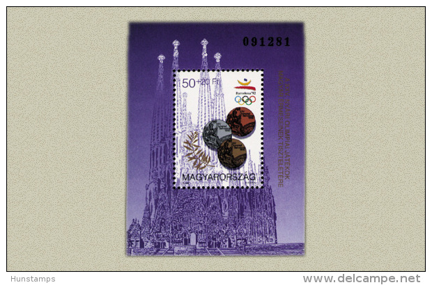 Hungary 1992. Olimpic Games, Barcelona, Winners Sheet MNH (**) Michel: Block 222 / 5 EUR - Nuovi