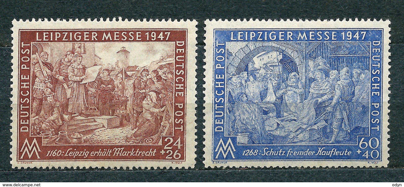 Germany, Allied Occupation 1947, MiNr 941 II - 942 II PF I ERROR; ** MNH - See Description And Detailed Scan - Autres & Non Classés