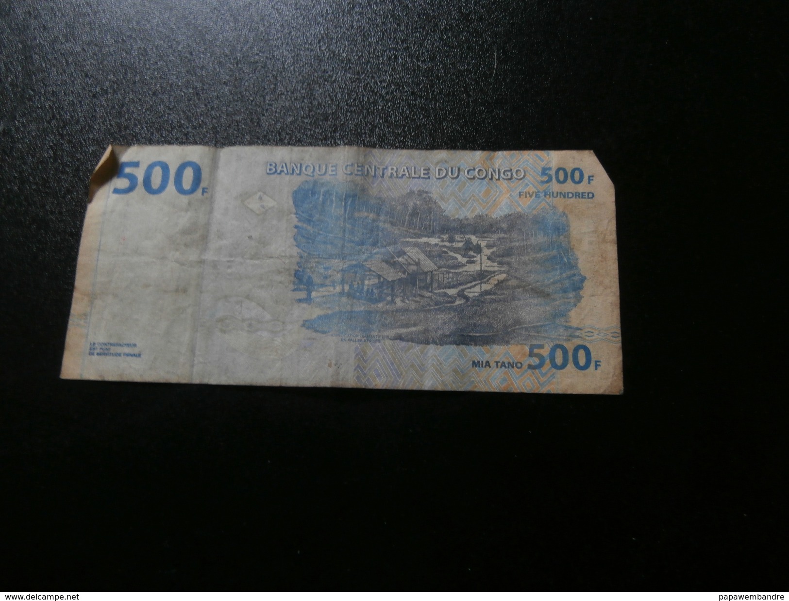 Billet 500 Francs Congolais 04/01/2002 (Exploitation Diamantifère) - République Démocratique Du Congo & Zaïre