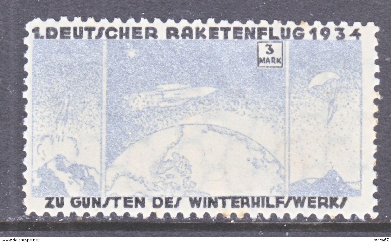 GERMANY  ZUCKER  ROCKET  MAIL  10 B   * - Airmail & Zeppelin