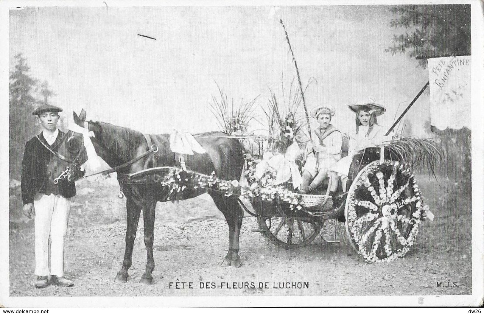 Fête Des Fleurs De Luchon 1905 - Attelage: Fête Enfantine - Carte M.J.S. Non Circulée - Luchon