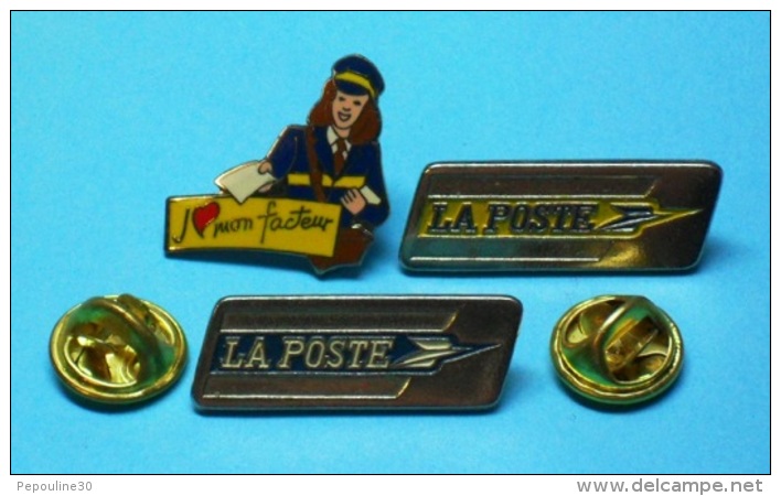 3 PIN'S  //   **  J'AIME MON FACTEUR ** LA POSTE ** - Postwesen