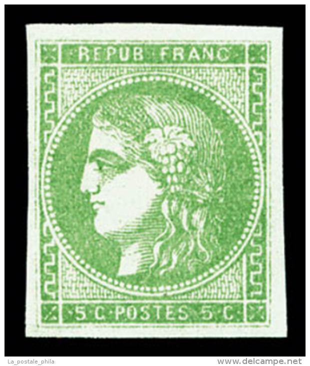 * N&deg;42B, 5c Vert Report 2 Quasi **, TB   Cote: 370 Euros   Qualit&eacute;: * - 1870 Ausgabe Bordeaux