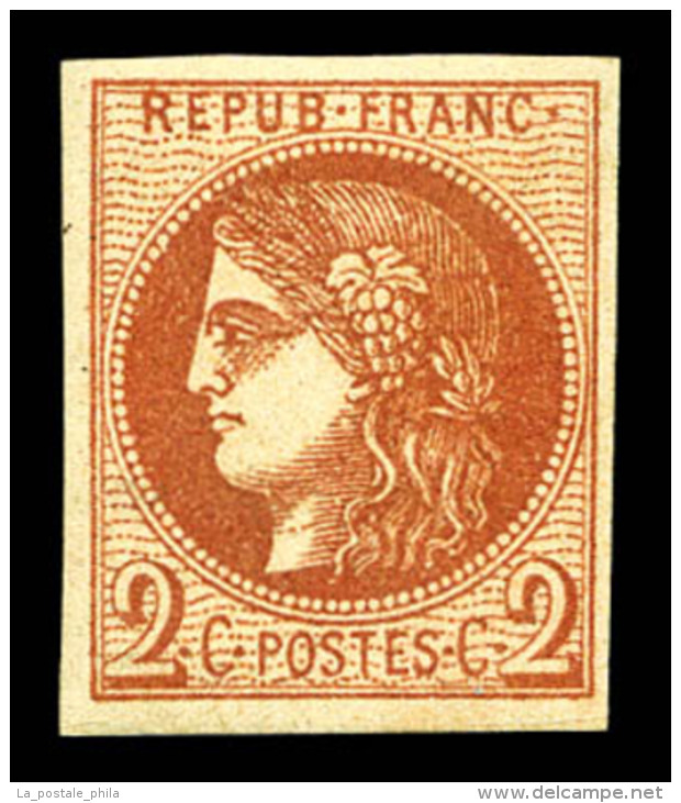 * N&deg;40B, 2c Brun-rouge, TB   Cote: 360 Euros   Qualit&eacute;: * - 1870 Ausgabe Bordeaux