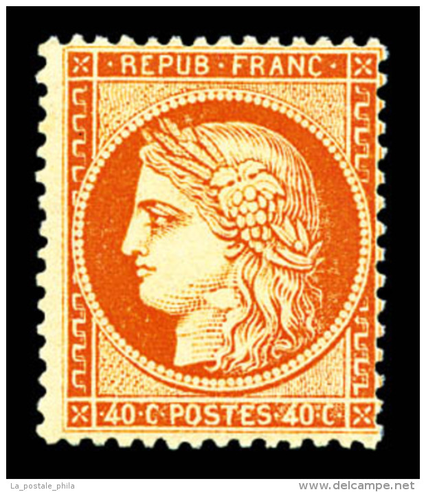 ** N&deg;38, 40c Orange, Fra&icirc;cheur Postale, SUP (sign&eacute; Brun/certificat)      Qualit&eacute;: ** - 1870 Belagerung Von Paris