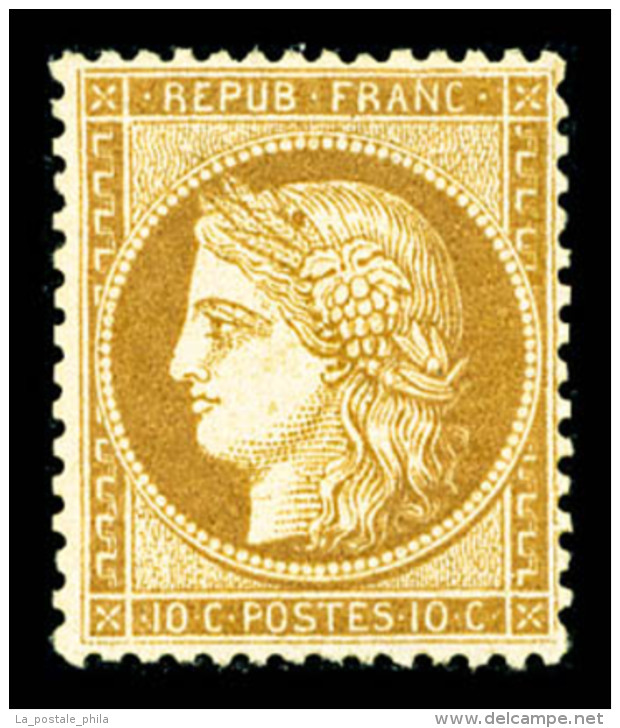 * N&deg;36, Si&egrave;ge De Paris, 10c Bistre-jaune, TB (certificat)   Cote: 950 Euros   Qualit&eacute;: * - 1870 Siege Of Paris